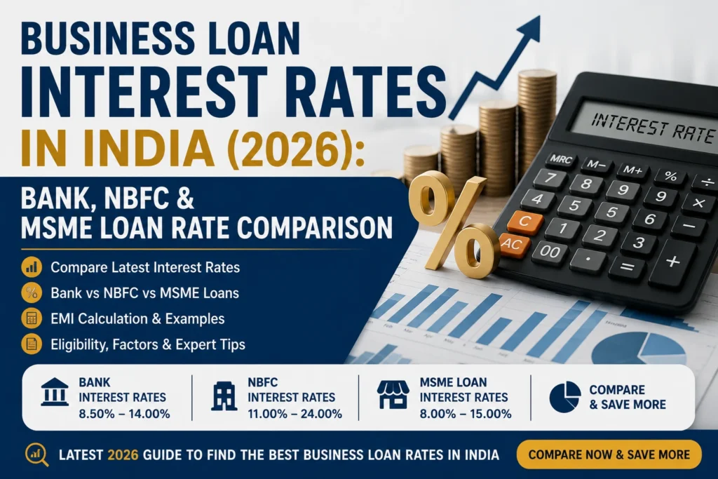 Business Loan Interest Rates in India 2026 Bank NBFC MSME Loan Comparison
